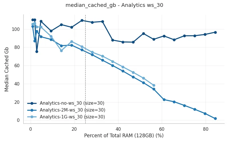 median_cached_gb - Analytics ws_30 Percent of Total RAM