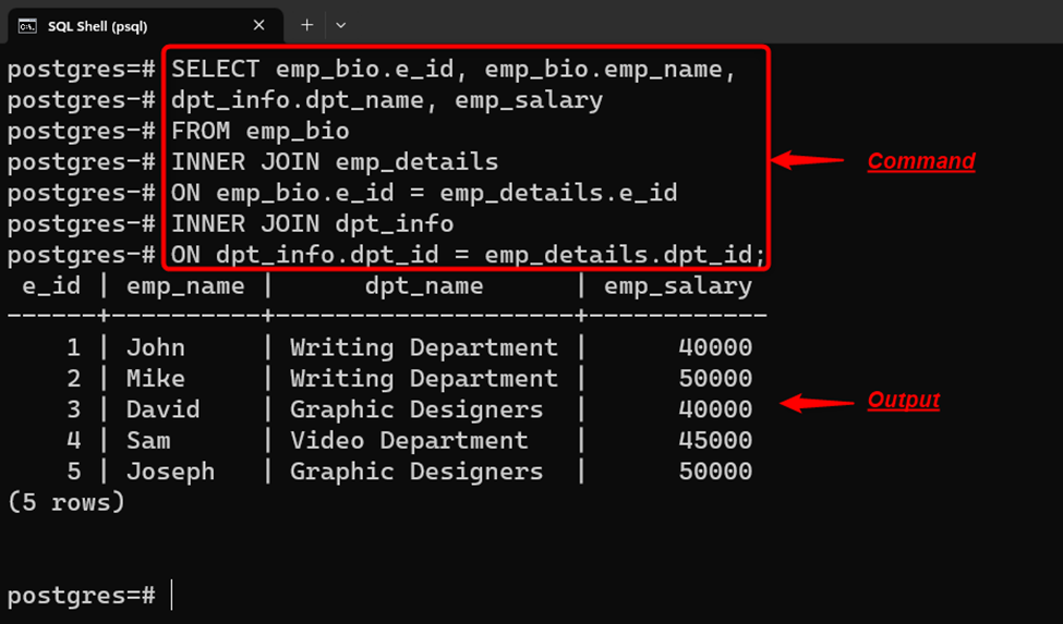 How To Join Three Tables In Postgresql