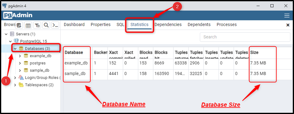 Check Database Size and Table Size in PostgreSQL Using pgAdmin -  CommandPrompt Inc.