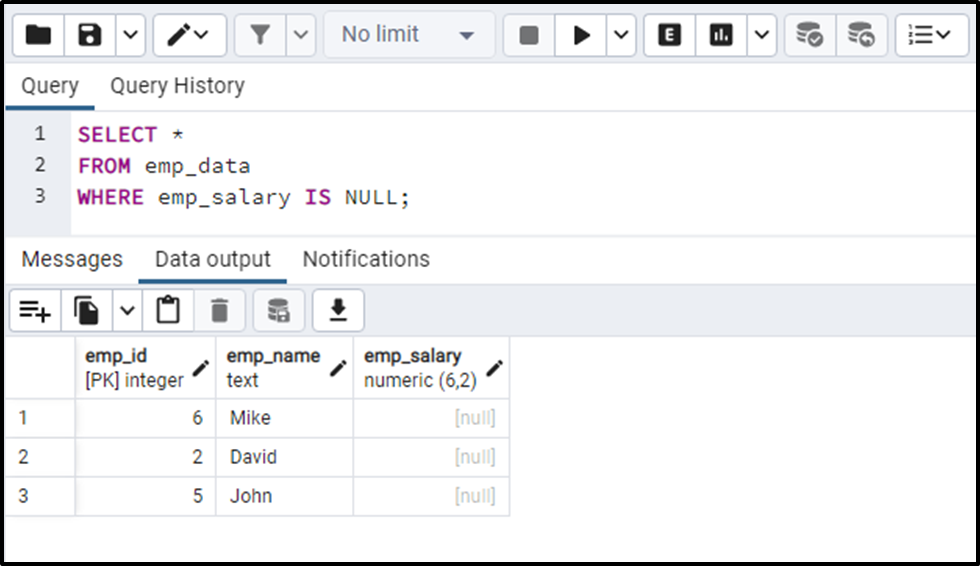 PostgreSQL IS NULL Operator/Condition - CommandPrompt Inc.